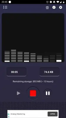 Voice Recorder android App screenshot 1