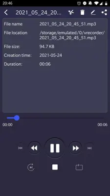 Voice Recorder android App screenshot 4
